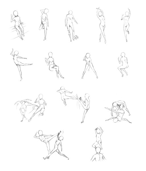 Позы для рисования легко