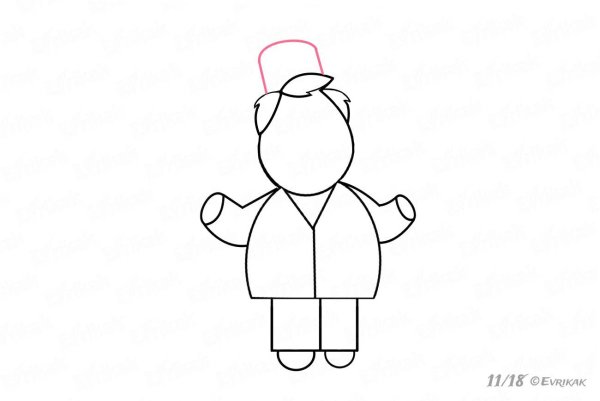 Поэтапное рисование доктор