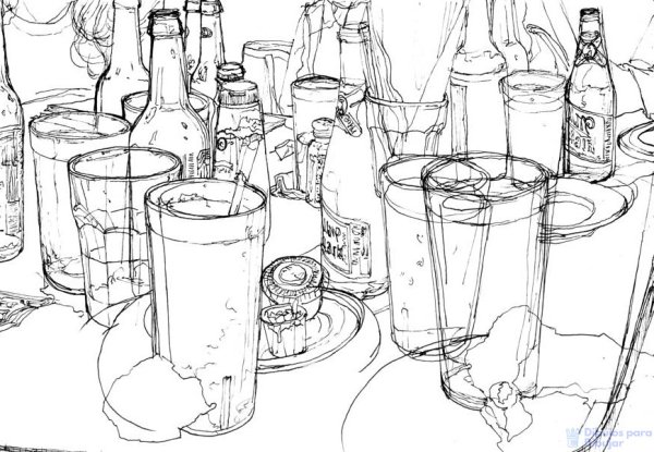 Алкогольный напиток карандашом
