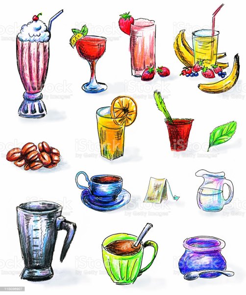 Рисунки на тему напитки