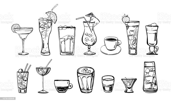 Коктейль рисунок