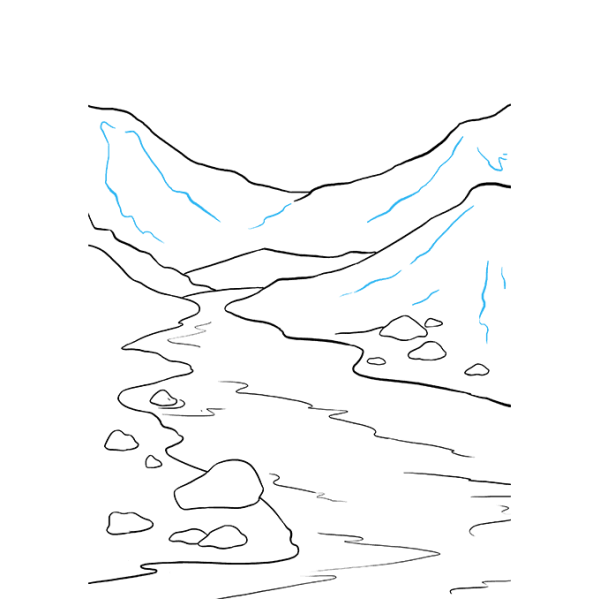 Ручей контур