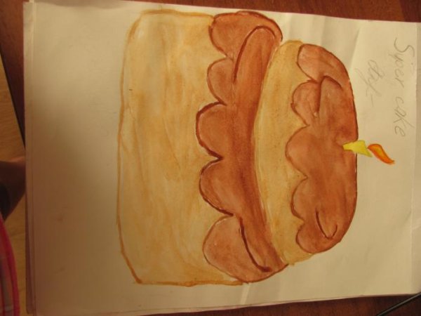 Рисуем тортик поэтапно