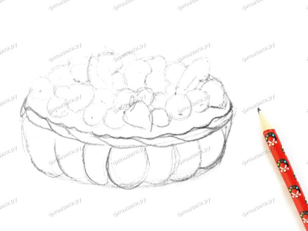 Поэтапное рисование еды