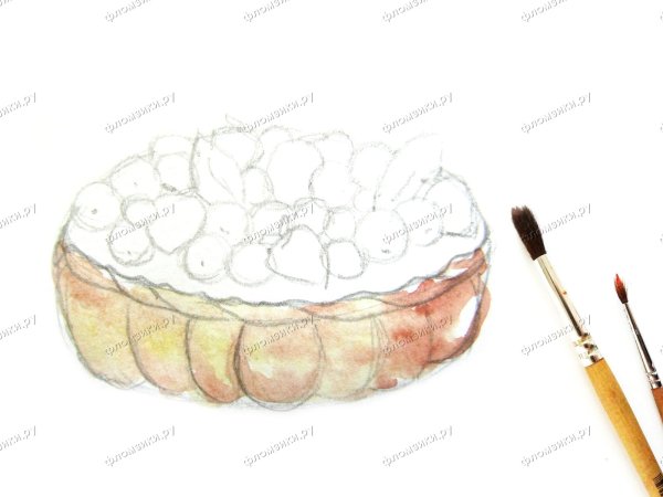 Торт круглый рисование