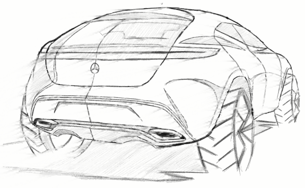 Мерседес рисунок