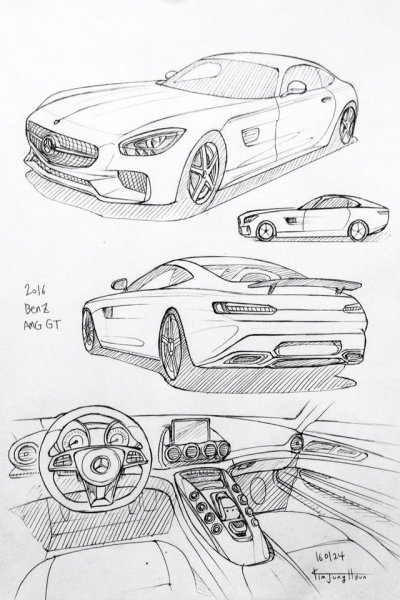 Mercedes Benz AMG gt чертежи