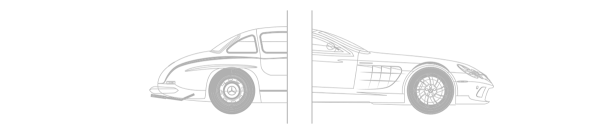Рисунок Мерседес боком