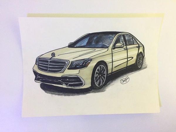 Мерседес е63 АМГ карандашом