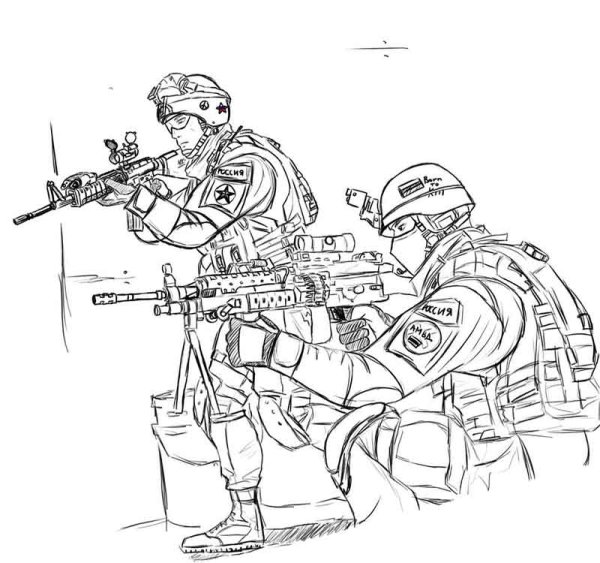 Раскраска ОМОН