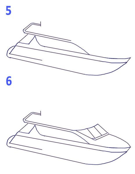 Катер для рисования