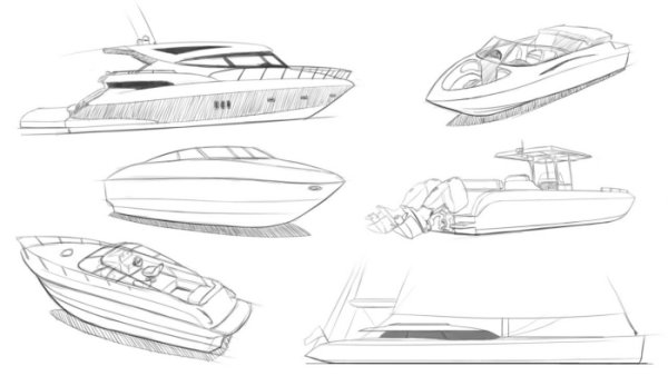 Катер с разных ракурсов