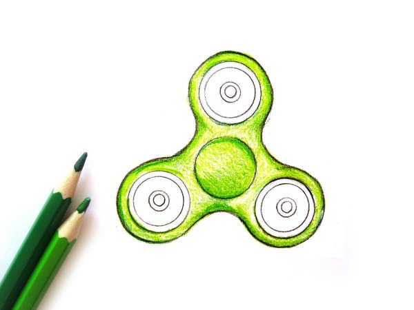 Спиннер карандашом