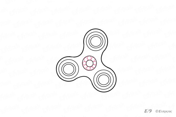 Спиннер карандашом