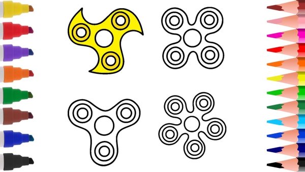 Как нарисовать спиннер поэтапно