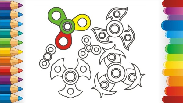 Спиннер карандашом