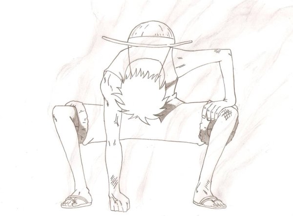 Луффи Гир срисовка