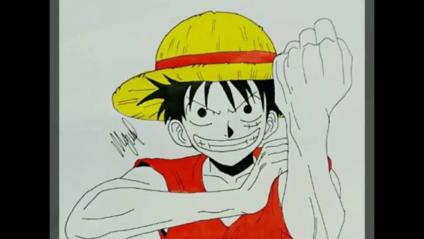 How draw Luffy