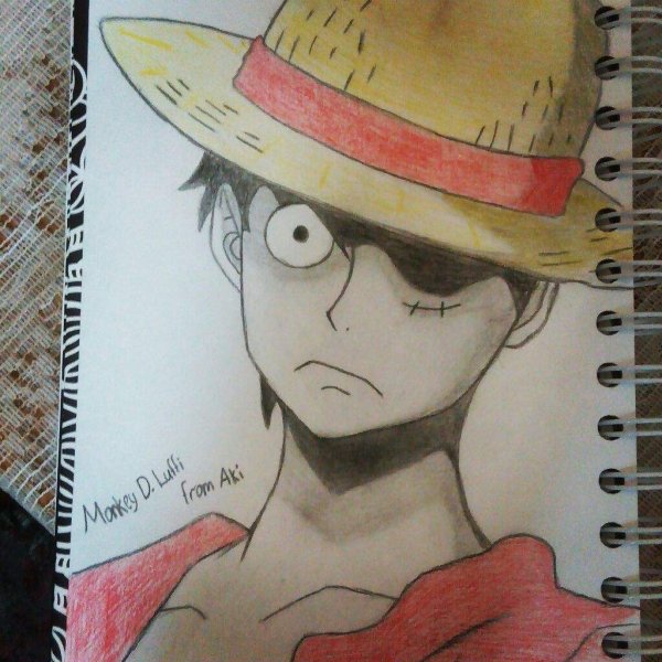 Нарисовать Луффи из Ван Пис