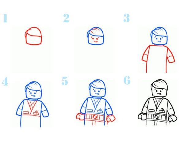 Лего рисунок пошагово
