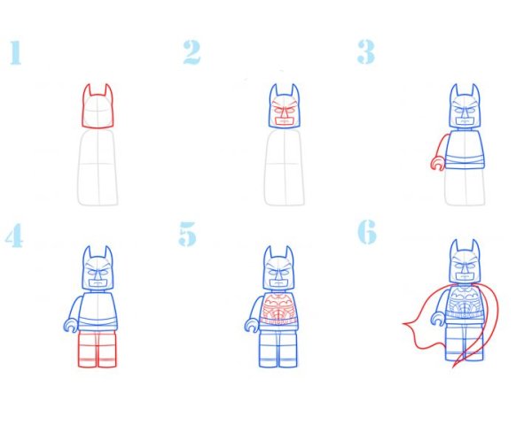 Лего по этапно рисунок