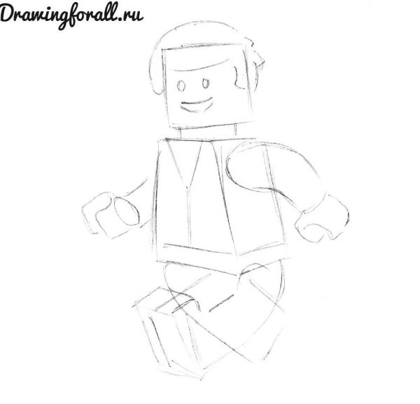 Лего человечки карандашом