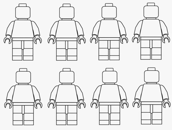 Лего человек раскраска