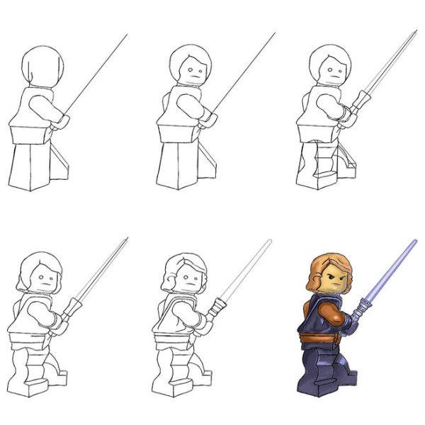 Рисовать лего Звездные войны