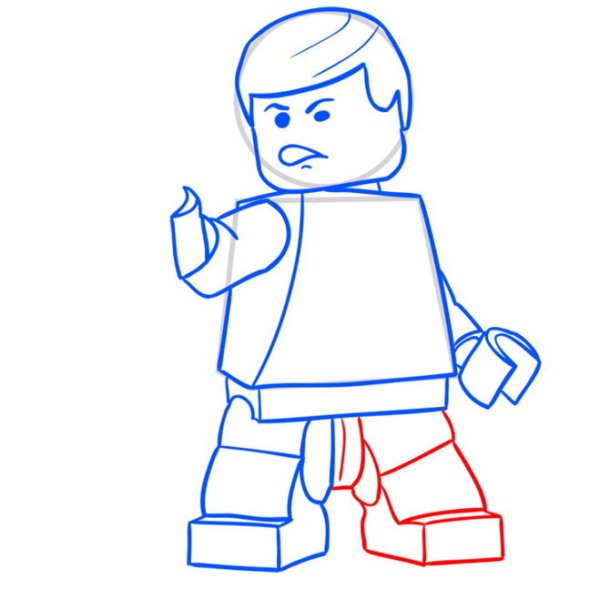 Рисуем лего человечков поэтапно