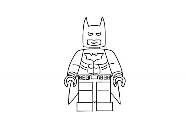 Лего человечек раскраска Бэтмен