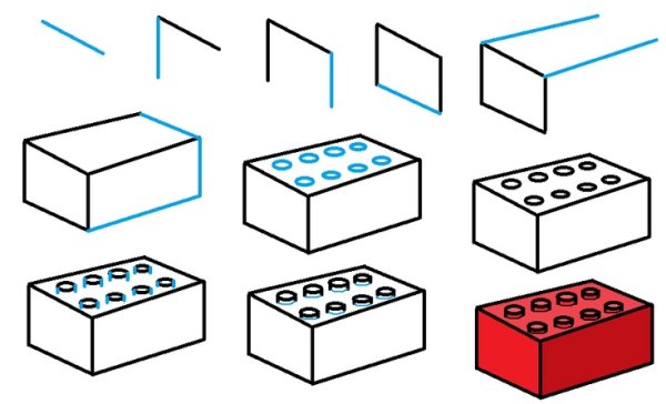 Кубик лего рисунок