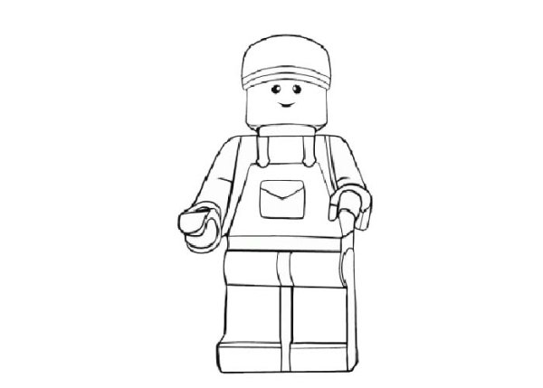 Раскраска лего человек военный
