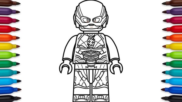 Лего флеш раскраска
