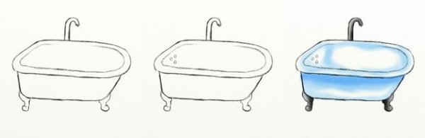 Как рисовать ванну