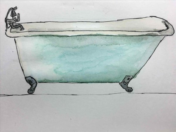 Рисунок на дне ванны