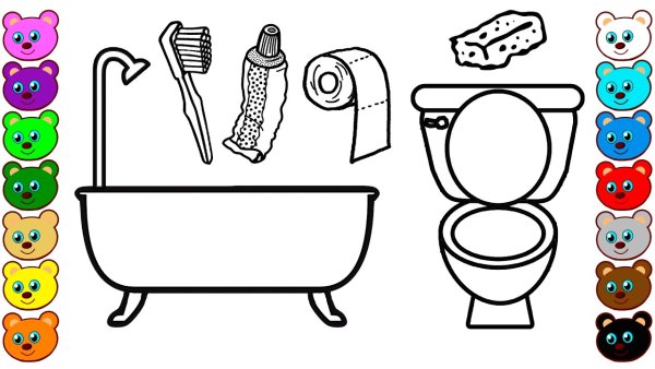 Ванная комната карандашом