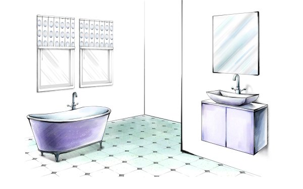 Эскиз ванной комнаты