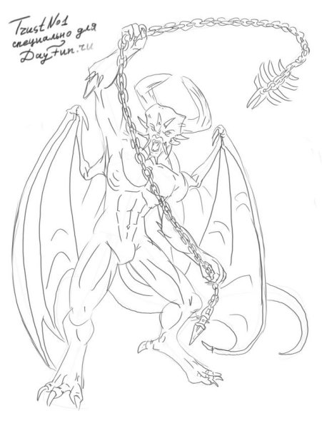 Нарисовать черта поэтапно