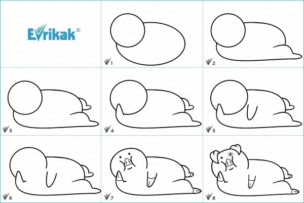 Как нарисовать оленя поэтапно