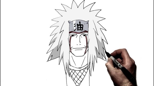 Наруто и Джирайя для срисовки
