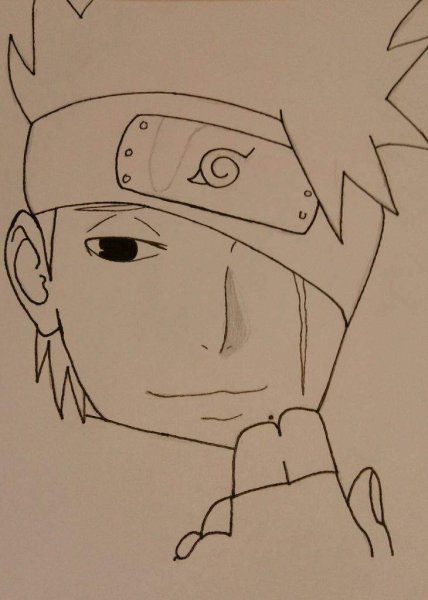 Наруто срисовка Какаши