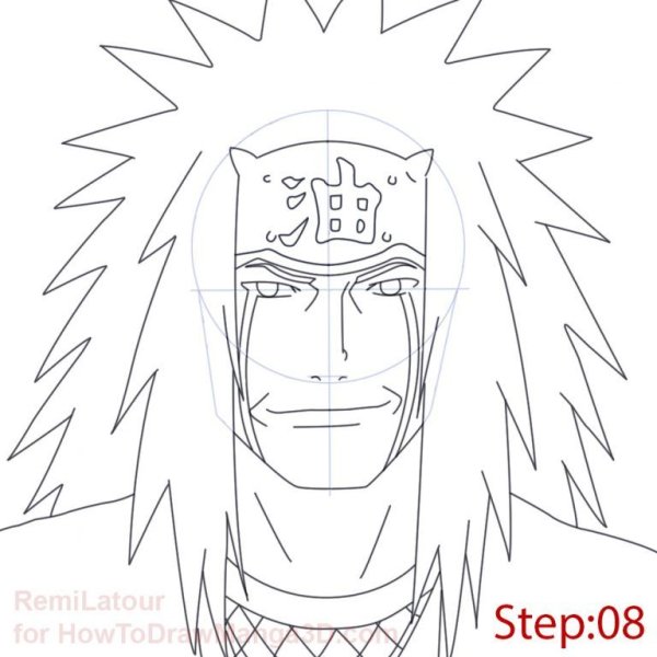 Наруто и Джирайя для срисовки