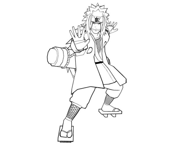 Раскраски Наруто Джирайя