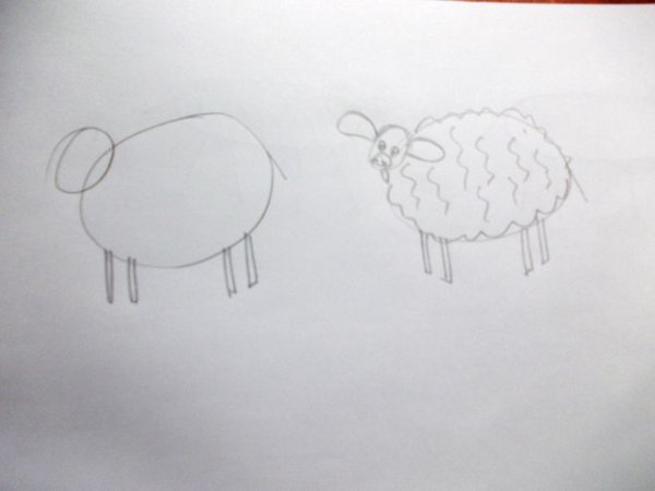 Барашек поэтапное рисование для детей