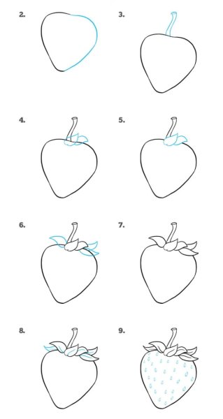 Как нарисовать клубнику