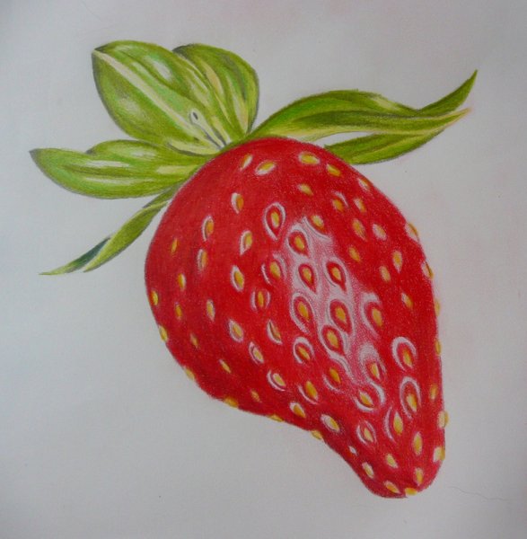 Клубника красками