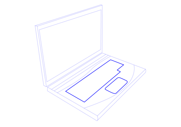 Поэтапное рисование ноутбука