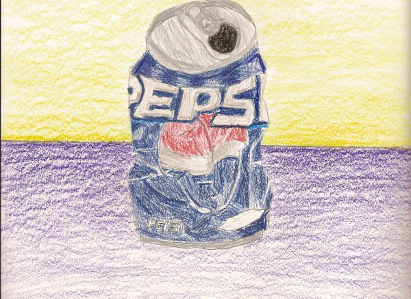 Банка пепси рисунок карандашом