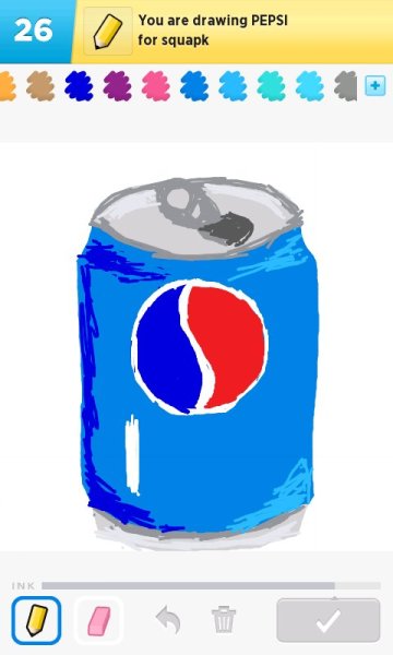 Рисование по клеточкам пепси
