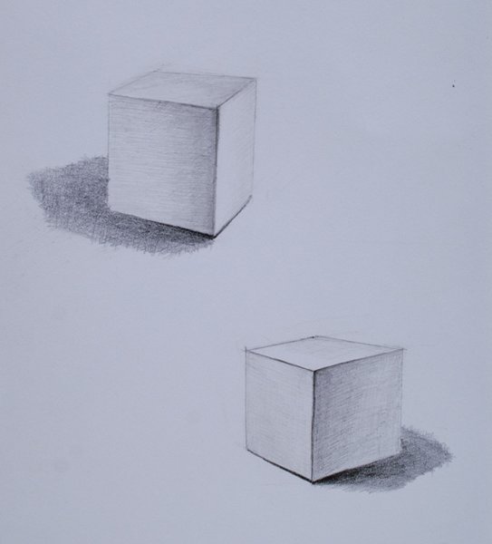 Куб карандашом